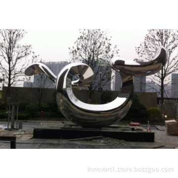 large scale stainless steel statue